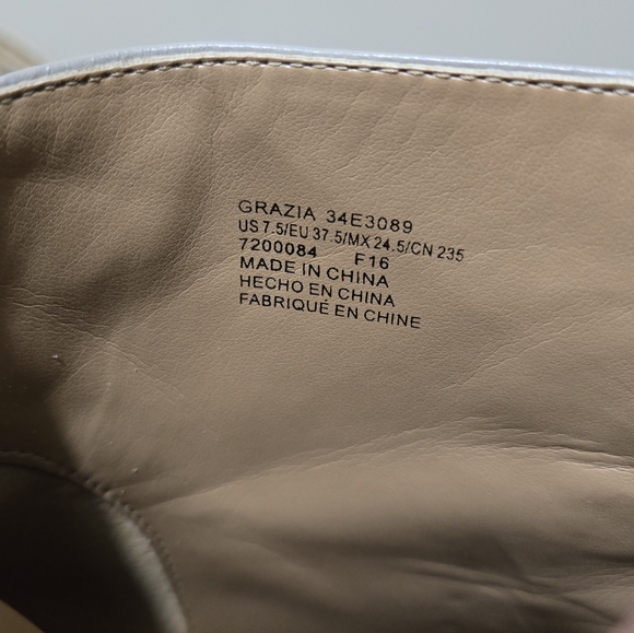 Calvin Klein Grazia Ankle Boots Light Grey Studded Ankle Booties Size 7.5 - Picture 7 of 10